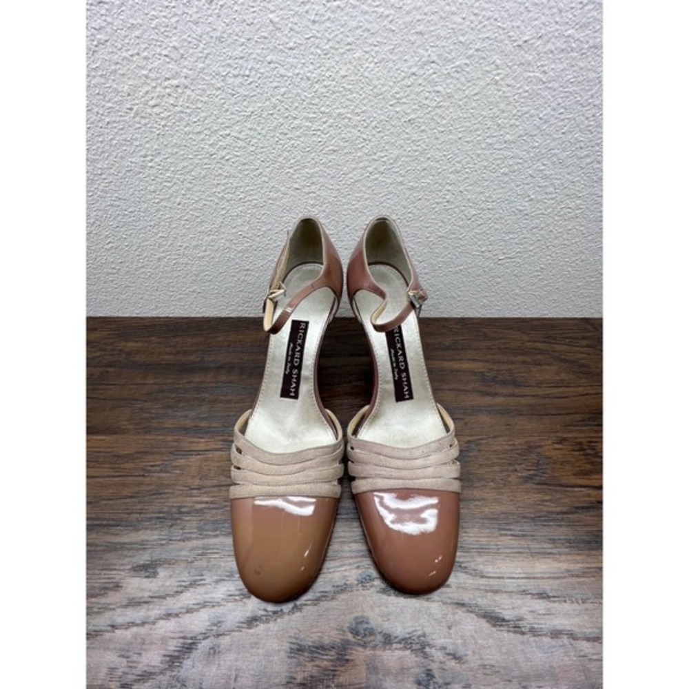 Rickard Shah Women's Heels Size‎ 6 EU 36 Mauve Nude Patent Leather Ankle Strap